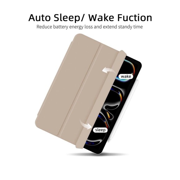 iPad Case Magnetic Beige New For iPad Pro 11” - Picture 4 of 10